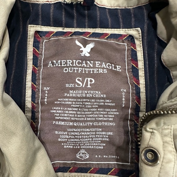 American Eagle Work Jacket Small Lined Shop Chore Vintage Detroit Chore Distress - Picture 3 of 7